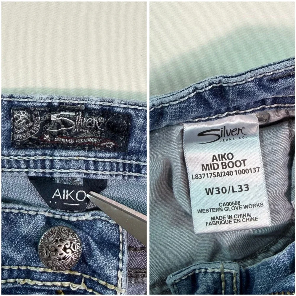 Silver Jeans Co Aiko Mid Bootcut Jeans‎ Medium Wash Blue W32 L32 L83717SAI240